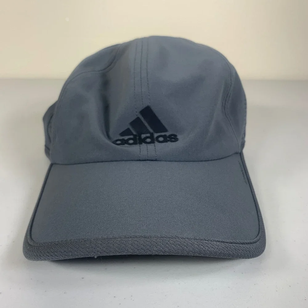 Adidas Aeroready Baseball Cap Gray Men's One Size Adjustable Running Trefoil‎